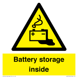 Battery storage inside